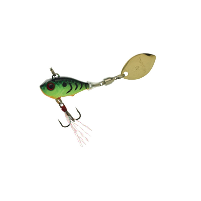 Wirujący ogonek GUNKI SHOCKER VIB 4.5 2,2cm - MAT FIRE TIGER