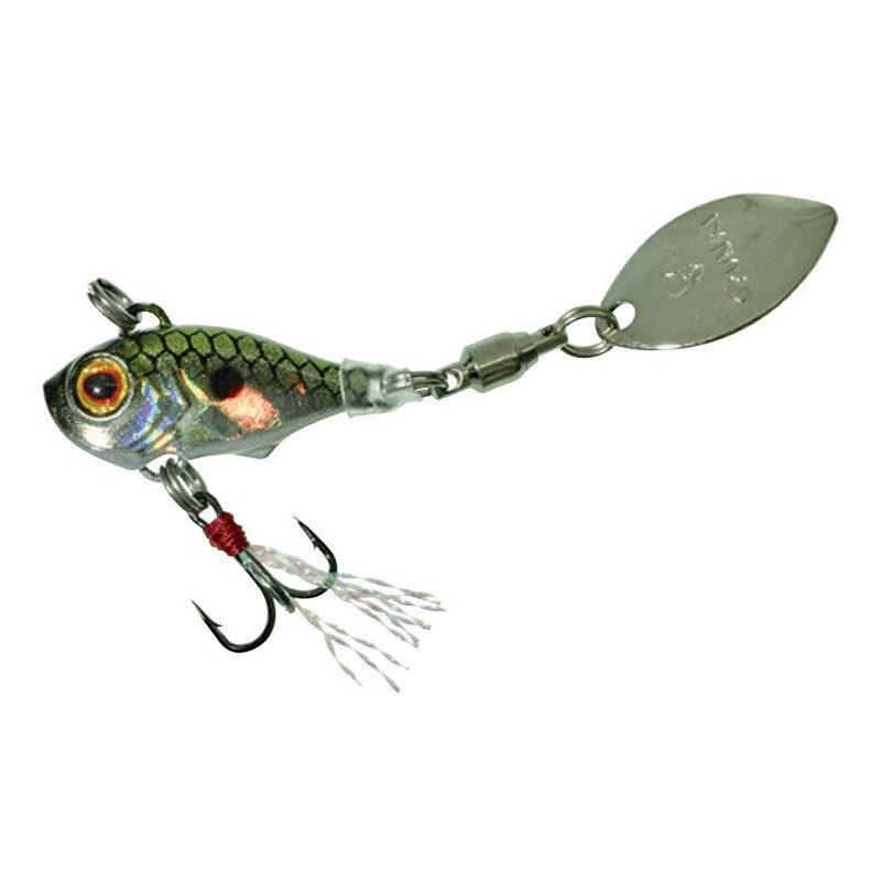 Wirujące ogonek GUNKI SHOCKER VIB 4.5 2,2cm - GREEN FRY