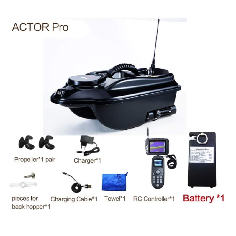 Łódka zanętowa BOATMAN Actor Pro GPS, Echosonda SN2.4 ACPROGE