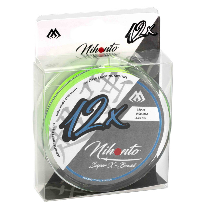 Plecionka Mikado NIHONTO SUPER X-BRAID 150m / 0.12mm - FLUO
