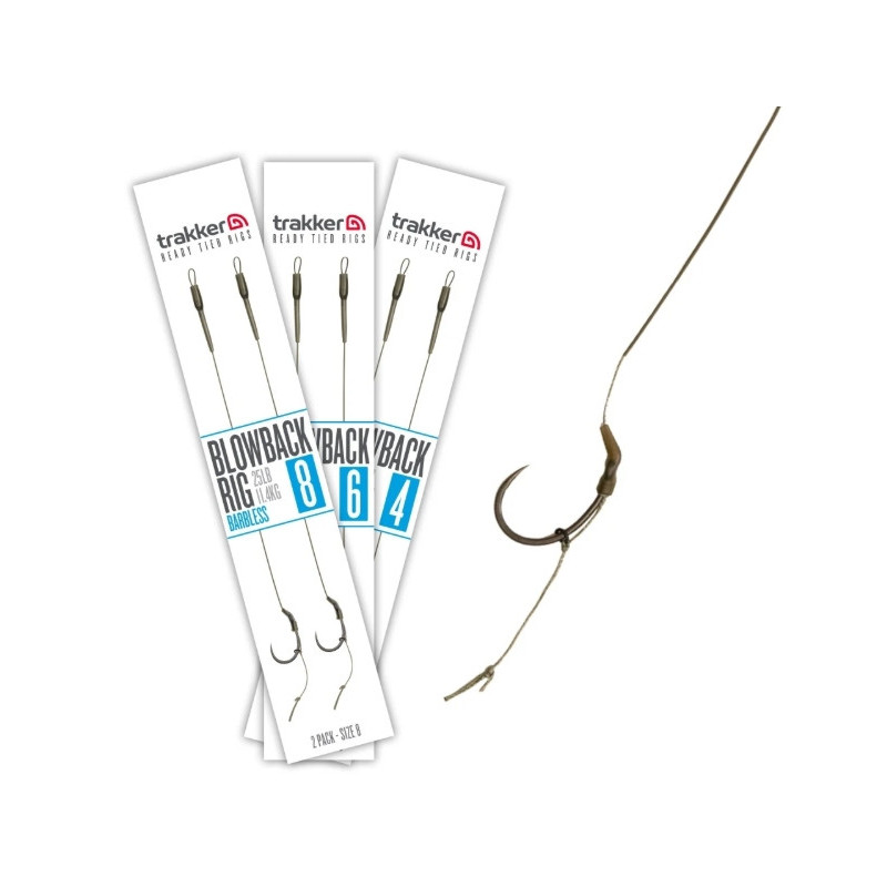 Przypony Trakker Blowback Rig Barbless hak4 / 25lb