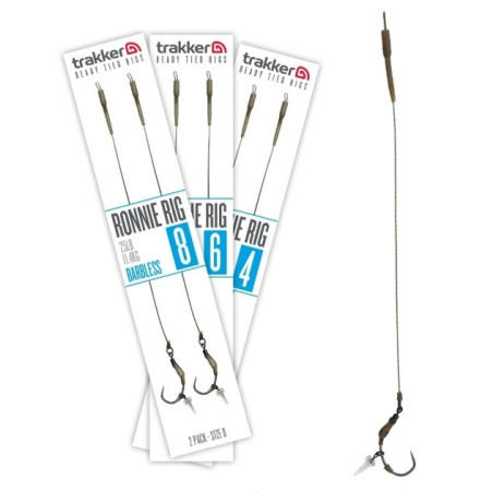 Przypon Trakker Ronnie Rig Barbless hak4 / 25lb
