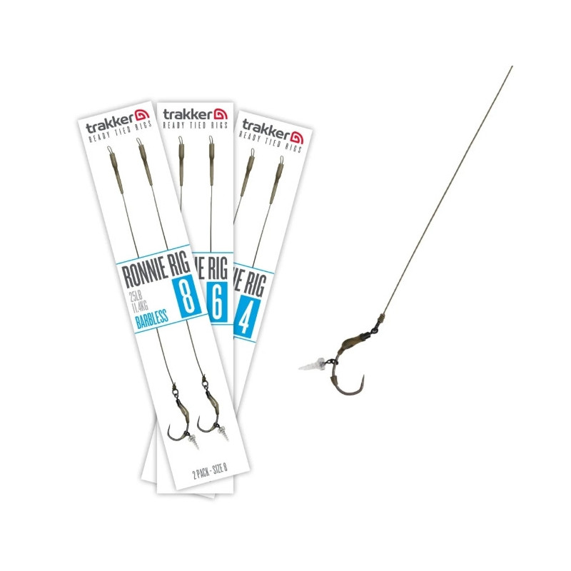 Przypon Trakker Ronnie Rig Barbless hak4 / 25lb Przypon Trakker Ronnie Rig Barbless hak4 / 25lb