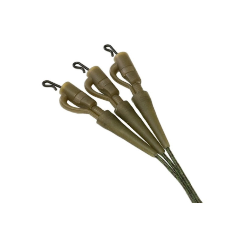 Gotowy leader bezrdzeniowy z bezpiecznym klipsem Trakker Leadfree Leadclip Leader 75cm / 45lb