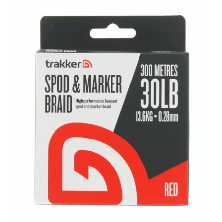 Plecionka Trakker Spod Marker Braid 300m / 0,28mm / 30lb / 13.6kg / Red