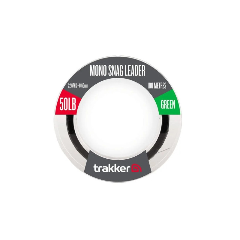 Strzałówka mono Trakker Snag Leader 100m / 0,60mm / 50lb / 22,60kg / green