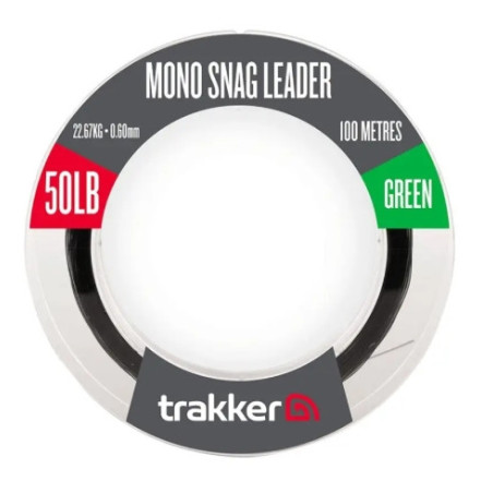 Strzałówka mono Trakker Snag Leader 100m / 0,60mm / 50lb / 22,60kg / green