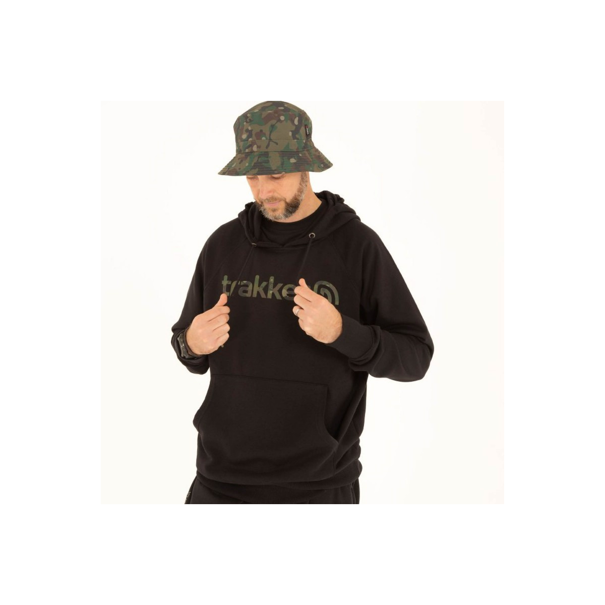 Bluza Trakker CR Logo Hoody Black Camo roz.XL
