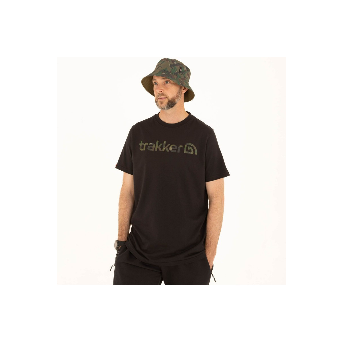 Koszulka Trakker CR Logo T-Shirt Black Camo roz.L