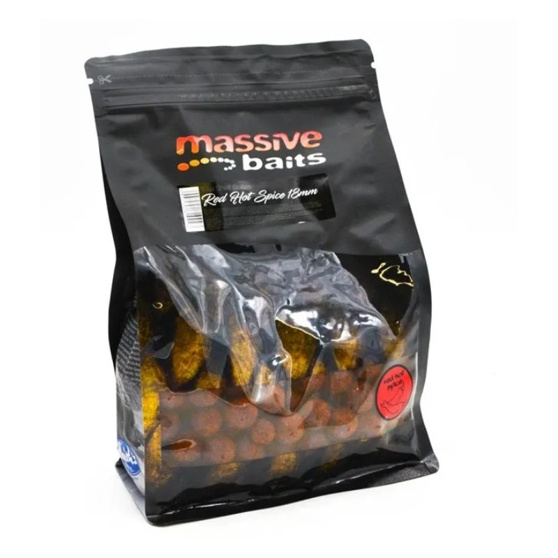 Kulki Massive Baits Top Shelf 1kg 24mm - Red Hot Spice