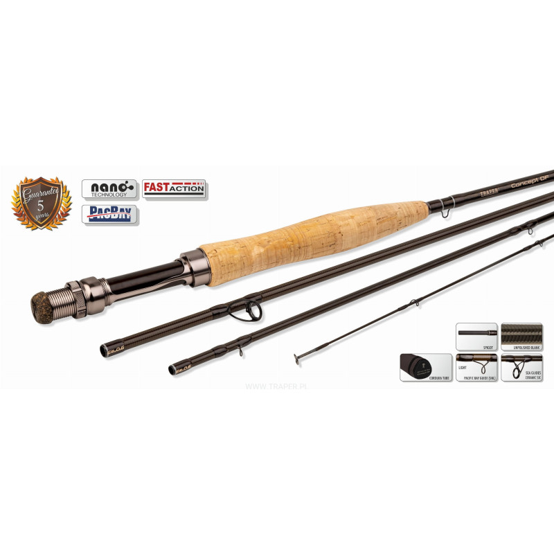 Wędka muchowa Traper concept df traper 9'0'' 4 A