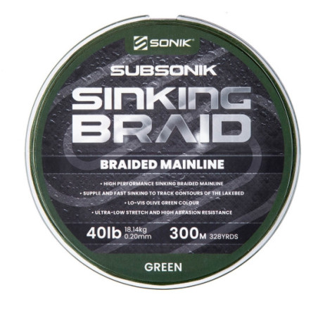 Plecionka Sonik SUBSONIK SINKING BRAID 600m / 40lb / 0,20mm Plecionka Sonik SUBSONIK SINKING BRAID 600m / 40lb / 0,20mm