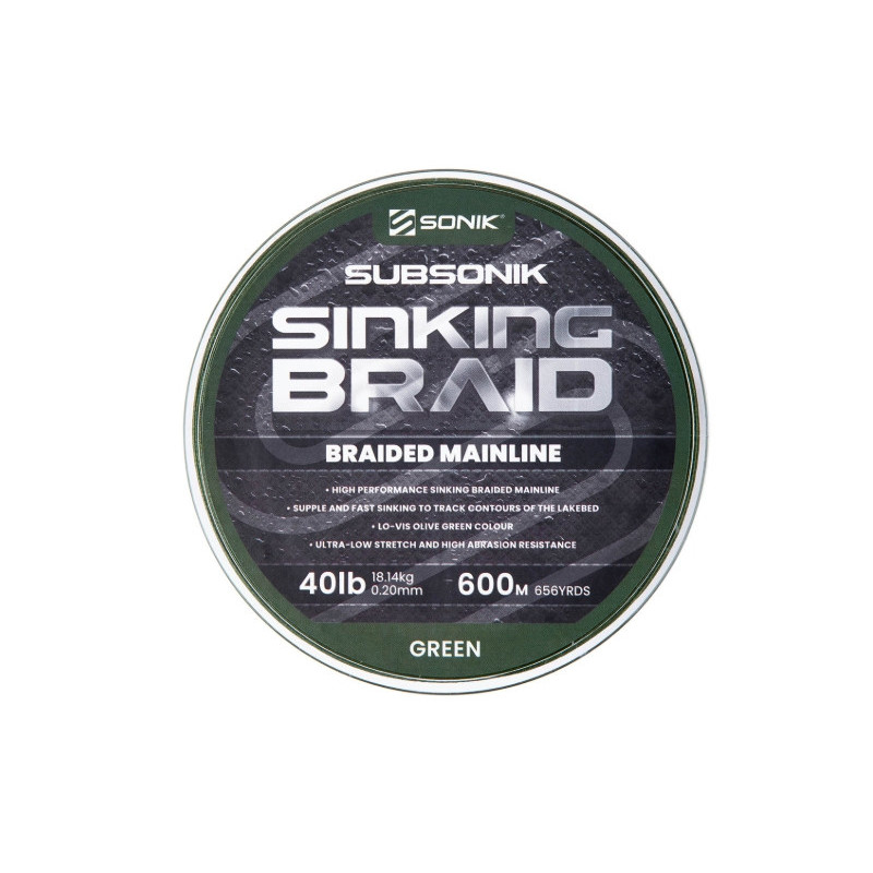 Plecionka SUBSONIK SINKING BRAID 300m / 0,20mm / 40lb