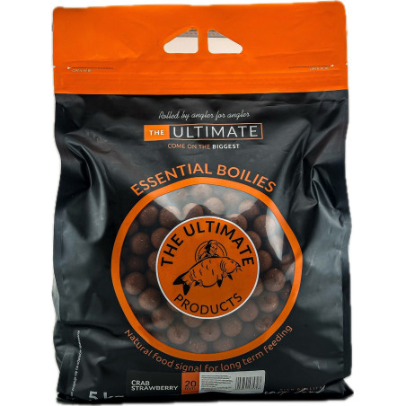 Kulki zanętowe The Ultimate Essential 5kg 20mm - CRAB STRAWBERRY