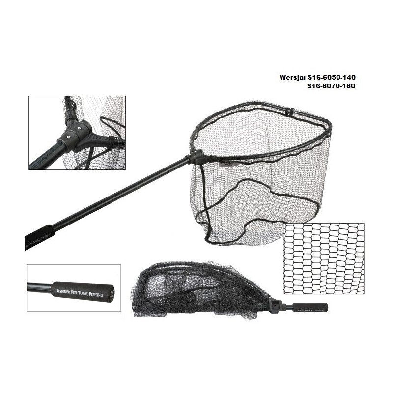 Podbierak Mikado składany z gumową siatką 180cm Podbierak Mikado składany z gumową siatką 180cm