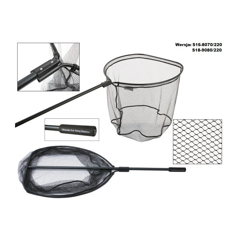 Podbierak Mikado składany z gumową siatką 180cm Podbierak Mikado składany z gumową siatką 180cm