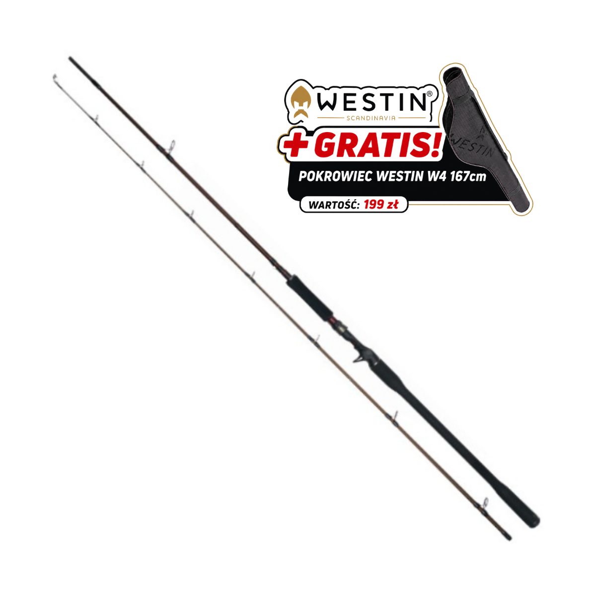 Wędka Westin W4 Powercast-T 2nd 255cm / 40-130g +GRATIS