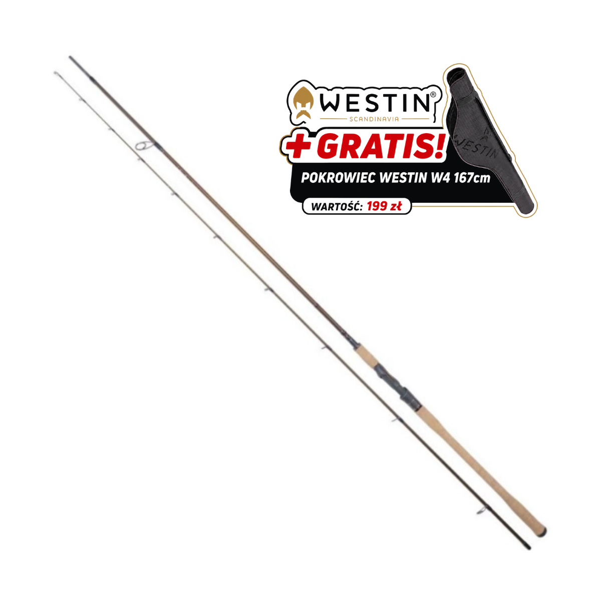 Wędka Westin W4 Spin 2ND 2SKŁADY 300cm / 10-40g +GRATIS