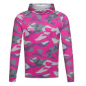 Bluza damska Mikado z kapturem i kominem filtr UPF roz.L - Lady Camo
