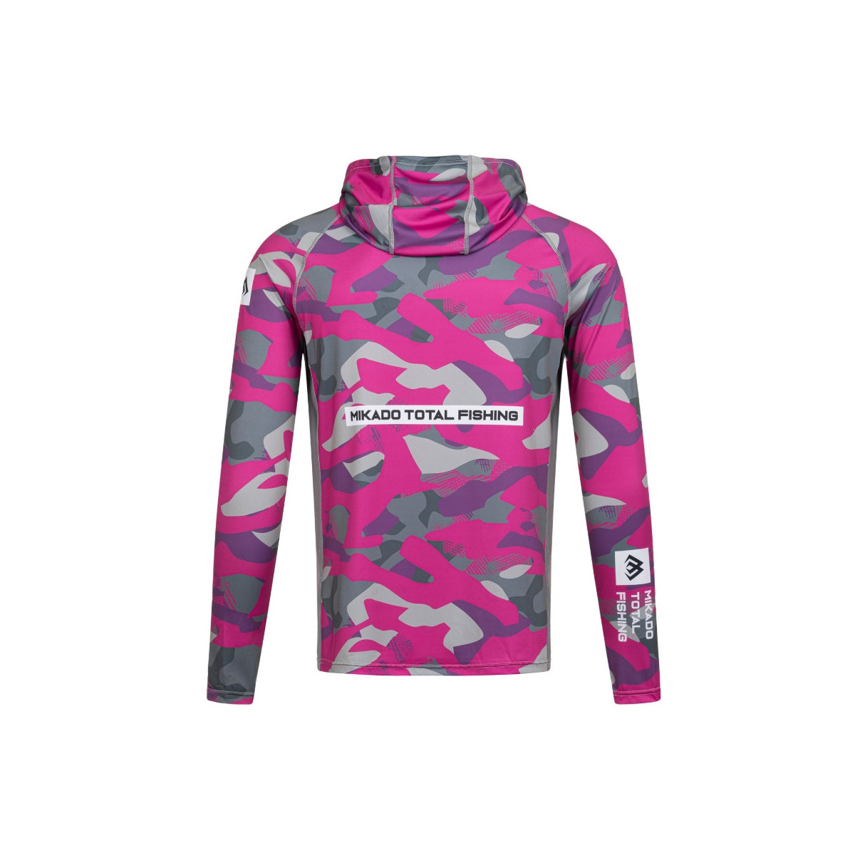 Bluza damska Mikado z kapturem i kominem filtr UPF roz.L - Lady Camo