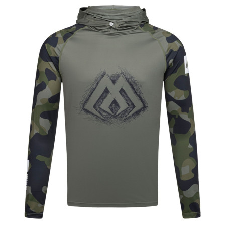 Bluza Mikado z kapturem i kominem z filtrem UPF roz.M - GREEN CAMO