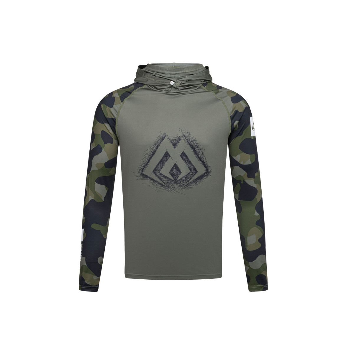 Bluza Mikado z kapturem i kominem z filtrem UPF roz.L - GREEN CAMO Bluza Mikado z kapturem i kominem z filtrem UPF roz.L - GREEN CAMO