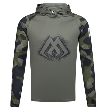 Bluza Mikado z kapturem i kominem z filtrem UPF roz.L - GREEN CAMO
