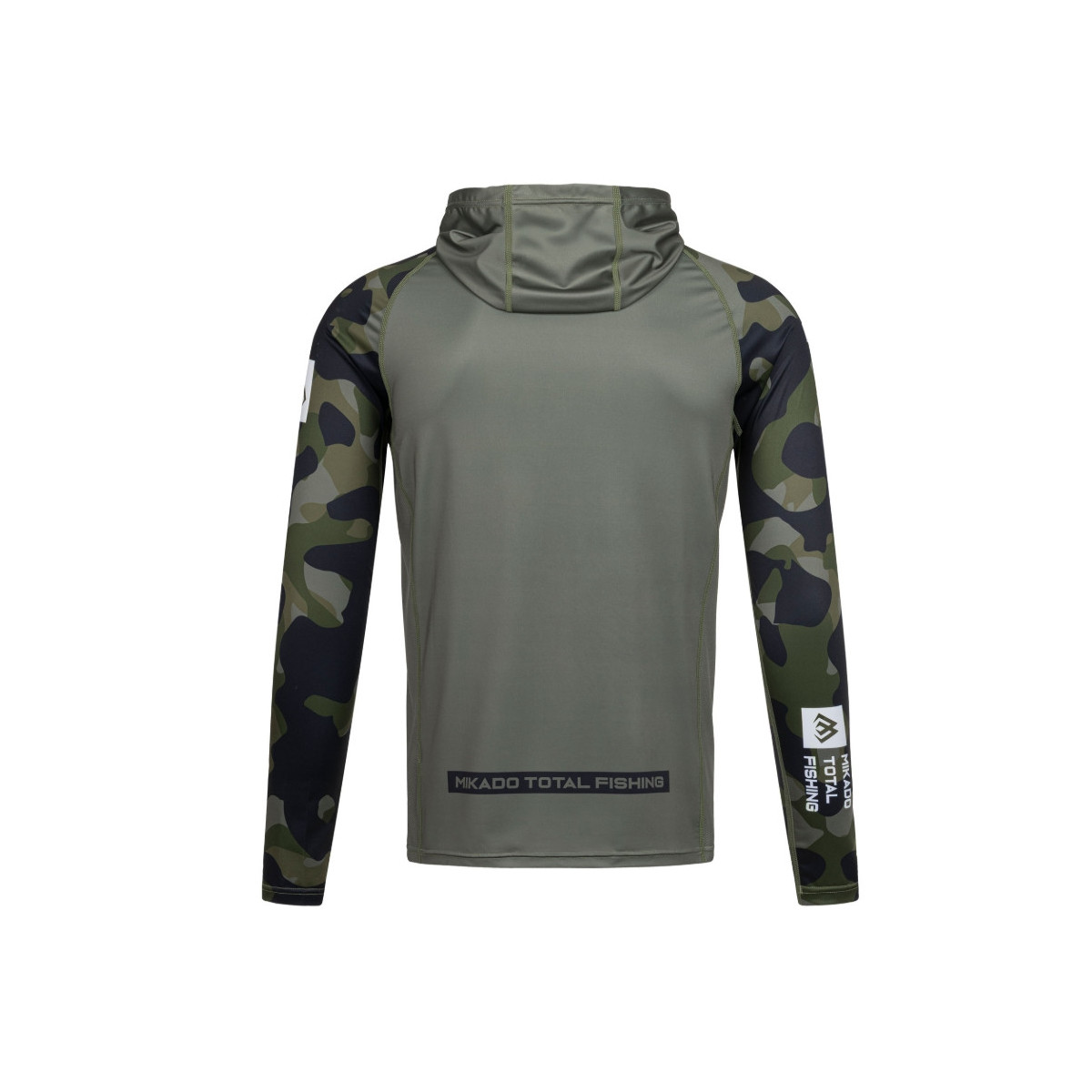Bluza Mikado z kapturem i kominem z filtrem UPF roz.L - GREEN CAMO Bluza Mikado z kapturem i kominem z filtrem UPF roz.L - GREEN CAMO