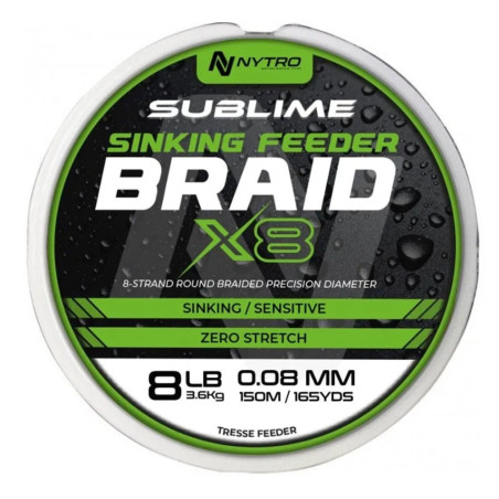 Plecionka Nytro Sublime X8 Sinking Feeder Braid 150m / 0,12mm - Brown