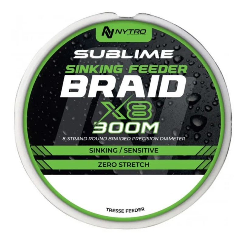 Plecionka Nytro Sublime X8 Sinking Feeder Braid 300m / 0,08mm - Brown