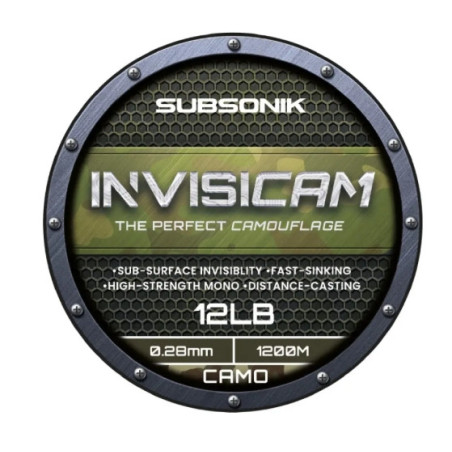 Żyłka SUBSONIK INVISICAM 1200m / 0,28mm / 12lb / camo Żyłka SUBSONIK INVISICAM 1200m / 0,28mm / 12lb / camo