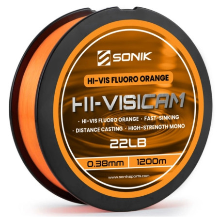 Żyłka Subsonik HI-VISICAM 1200m / 0,35mm / 18lb / orange Żyłka Subsonik HI-VISICAM 1200m / 0,35mm / 18lb / orange