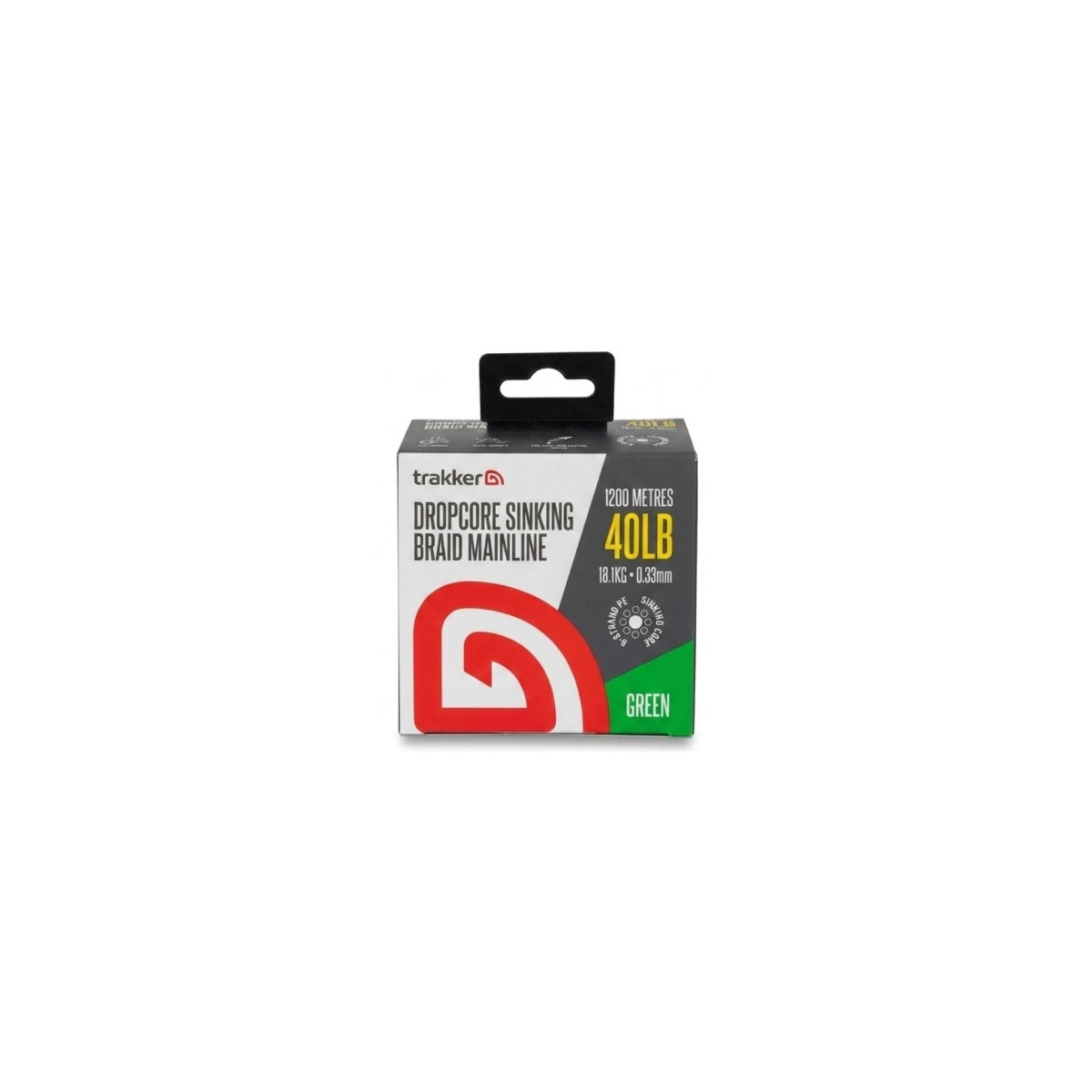 Plecionka Trakker Dropcore Braid 1200m / 0,33mm / 40lb / 18,1kg / green Plecionka Trakker Dropcore Braid 1200m / 0,33mm / 40lb / 18,1kg / green