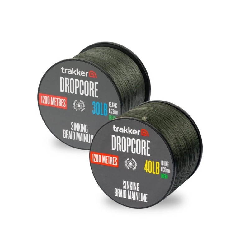 Plecionka Trakker Dropcore Braid 1200m / 0,33mm / 40lb / 18,1kg / green Plecionka Trakker Dropcore Braid 1200m / 0,33mm / 40lb / 18,1kg / green