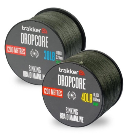 Plecionka Trakker Dropcore Braid 1200m / 0,29mm / 30lb / 13,6kg / Green Plecionka Trakker Dropcore Braid 1200m / 0,29mm / 30lb / 13,6kg / Green