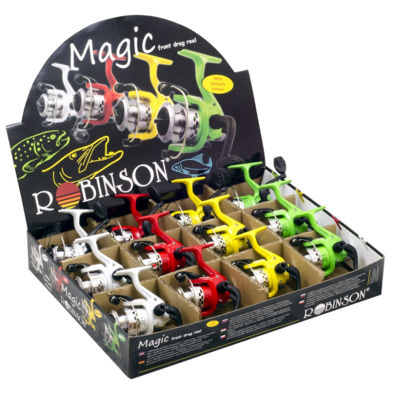 Kołowrotek Robinson Magic 101 1000 czerwony, żółty, zielony, perłowy Kołowrotek Robinson Magic 101 1000 czerwony, żółty, zielony, perłowy