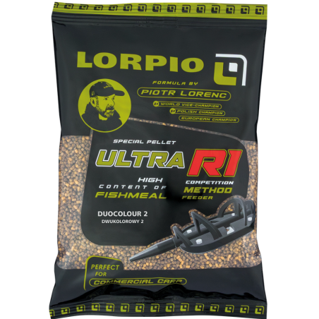 PELLET Lorpio ULTRA R1 DUOCOLOUR 700 g - 2mm - Halibut
