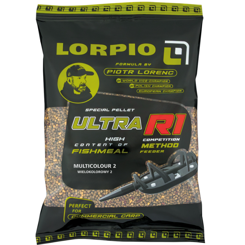 PELLET Lorpio ULTRA R1 MULTICOLOUR 700 g - 2mm - Halibut
