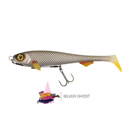 Fox Rage Super Slick Shad 18cm / 7" Loaded UV Silver Ghost