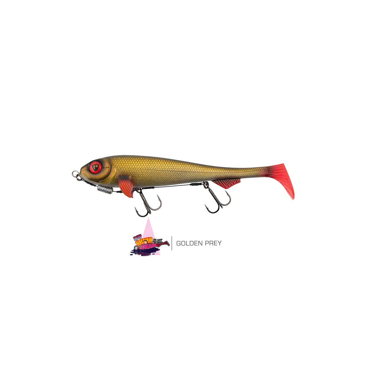 Fox Rage Super Slick Shad 18cm / 7" Loaded UV Golden Prey