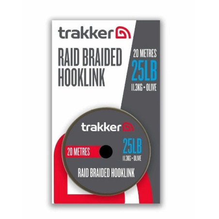 Plecionka Trakker Raid Braided Hooklink 20m / 25lb / 11,3kg Plecionka Trakker Raid Braided Hooklink 20m / 25lb / 11,3kg