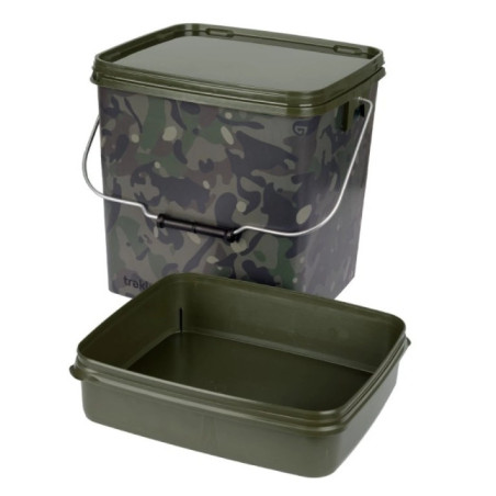 Wiadro z tacką Trakker Camo Square Container inc tray 13L
