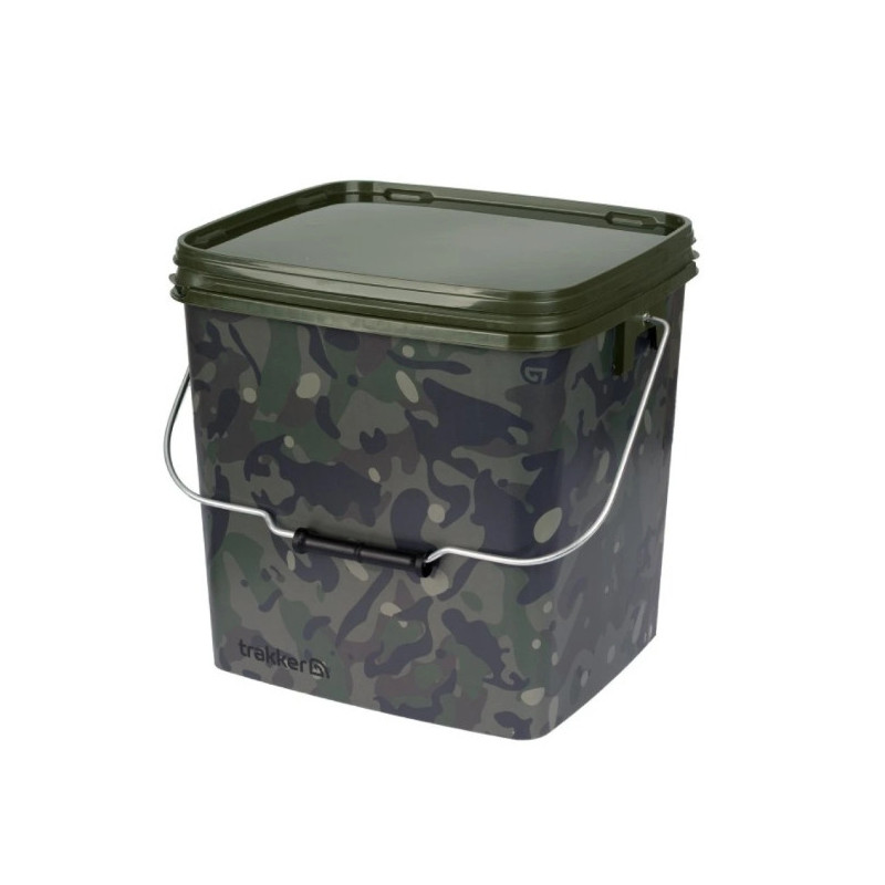 Wiadro z tacką Trakker Camo Square Container inc tray 13L Wiadro z tacką Trakker Camo Square Container inc tray 13L