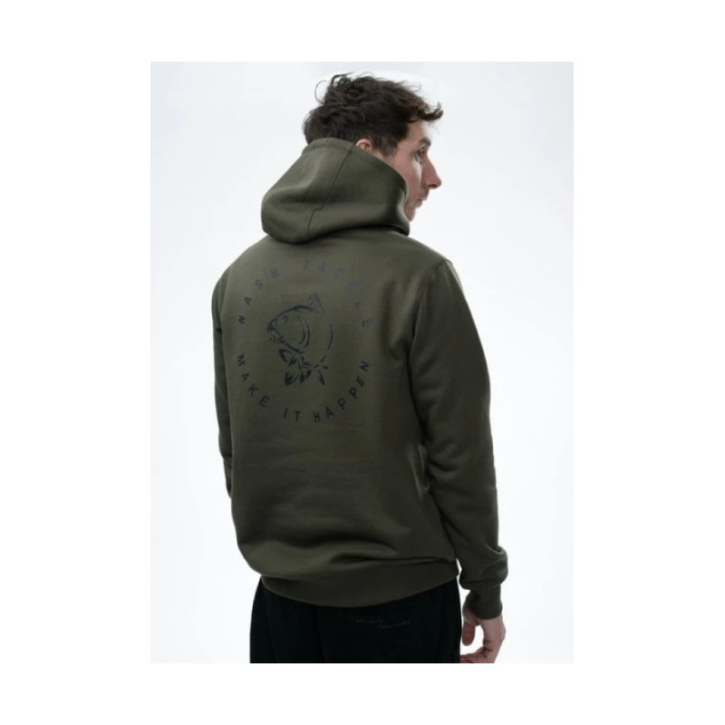 Bluza Nash Make It Happen Carp Logo Hoody roz.M - Green Bluza Nash Make It Happen Carp Logo Hoody roz.M - Green