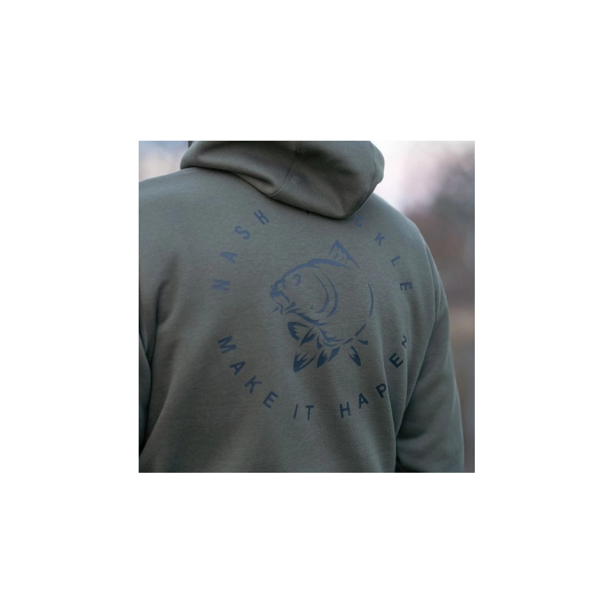 Bluza Nash Make It Happen Carp Logo Hoody roz.M - Green Bluza Nash Make It Happen Carp Logo Hoody roz.M - Green