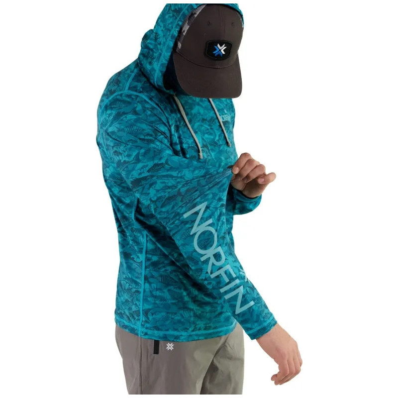 Koszulka Norfin Shirt Sun Pro Marlin Hoodie Green roz.M