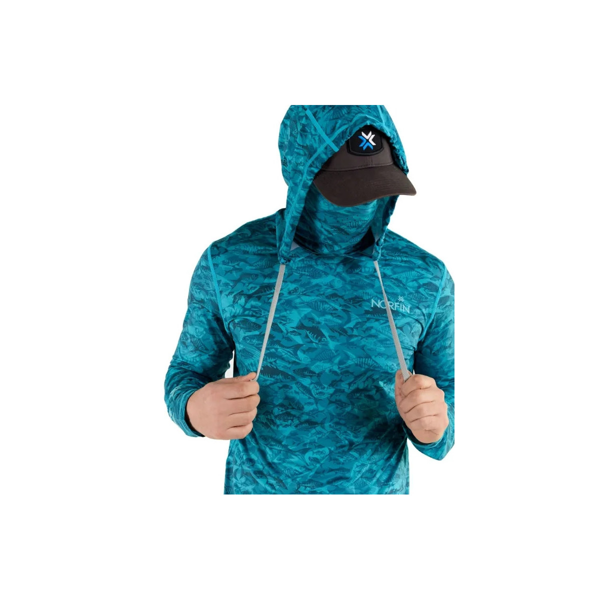 Koszulka Norfin Shirt Sun Pro Marlin Hoodie Green roz.L