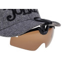 Okulary Norfin for Lucky John Polarized Clip-on Sunglasses 10 - Brown Lens
