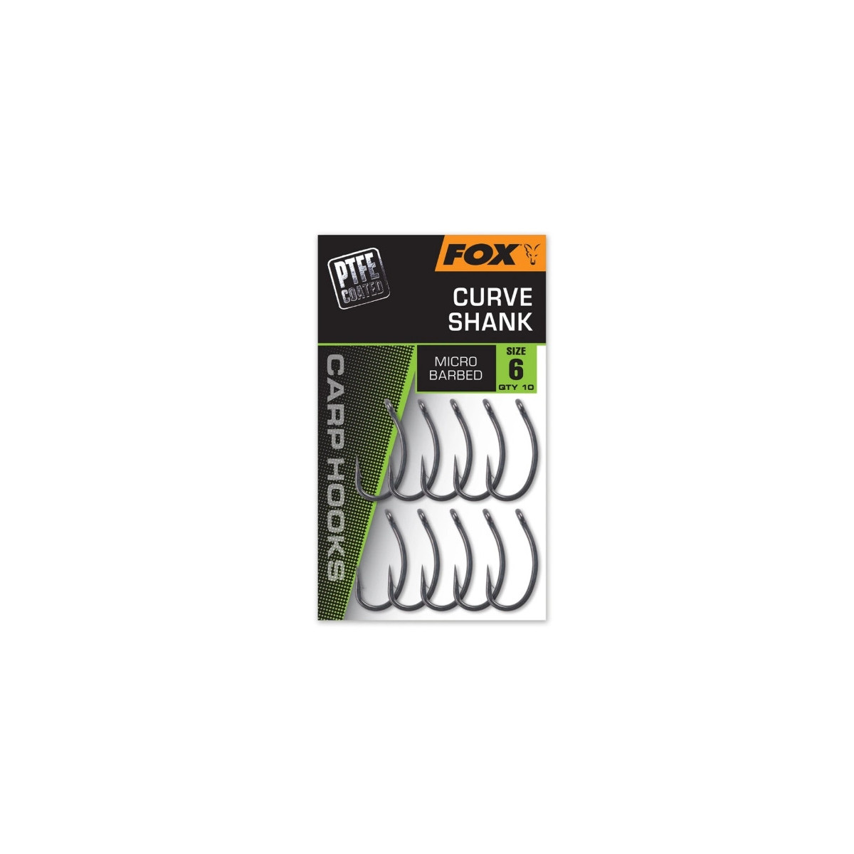 Haczyki PTFE Fox Curve Shank hak6 10szt. Haczyki PTFE Fox Curve Shank hak6 10szt.