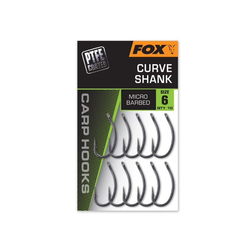 Haczyki PTFE Fox Curve Shank hak6 10szt. Haczyki PTFE Fox Curve Shank hak6 10szt.